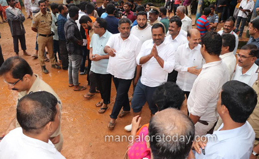 Khader, Nalin visit affected areas